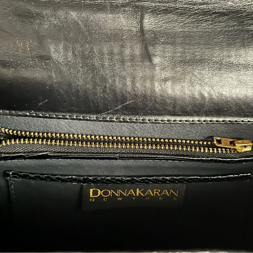 Donna Karan vintage lizard skin handbag